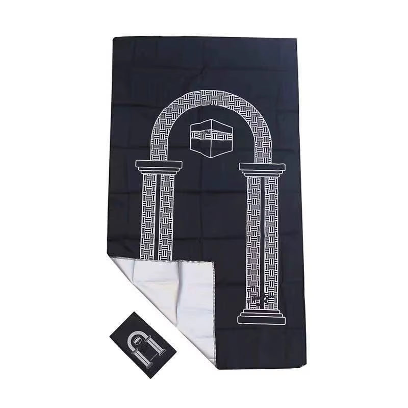 VIP Muslim Prayer Rug Portable Travel Worship Mat Rainproof Fabric Pocket Pilgrimage Mat Family Outdoor Mat Carpet Rug