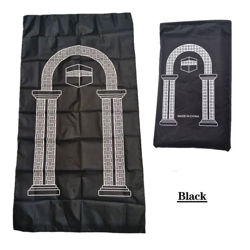 VIP Muslim Prayer Rug Portable Travel Worship Mat Rainproof Fabric Pocket Pilgrimage Mat Family Outdoor Mat Carpet Rug