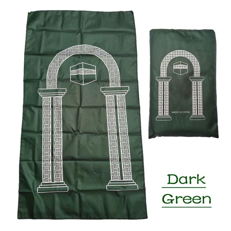 VIP Muslim Prayer Rug Portable Travel Worship Mat Rainproof Fabric Pocket Pilgrimage Mat Family Outdoor Mat Carpet Rug