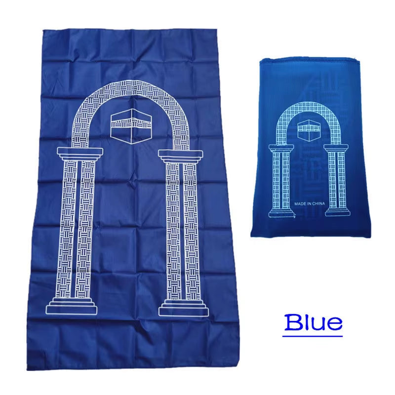 VIP Muslim Prayer Rug Portable Travel Worship Mat Rainproof Fabric Pocket Pilgrimage Mat Family Outdoor Mat Carpet Rug