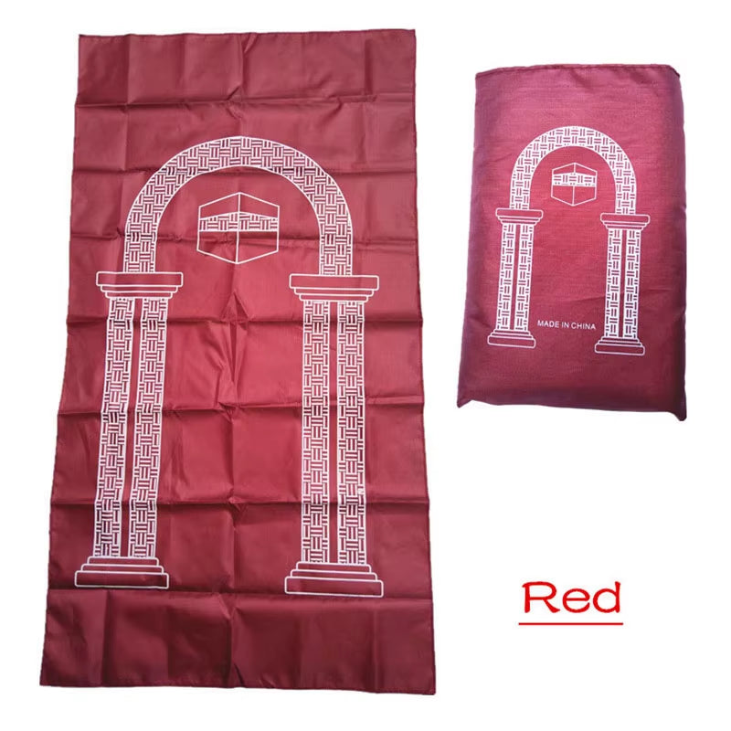 VIP Muslim Prayer Rug Portable Travel Worship Mat Rainproof Fabric Pocket Pilgrimage Mat Family Outdoor Mat Carpet Rug